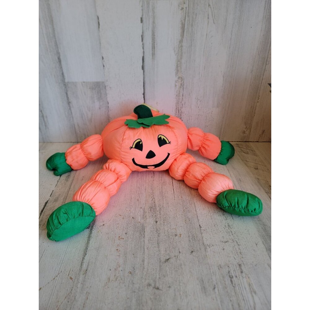 Carlton cards vintage stuffed Pumpkin Man Halloween lawn decor‎ home